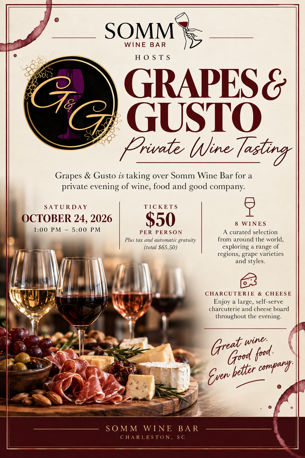Grapes & Gusto — Wine Tasting